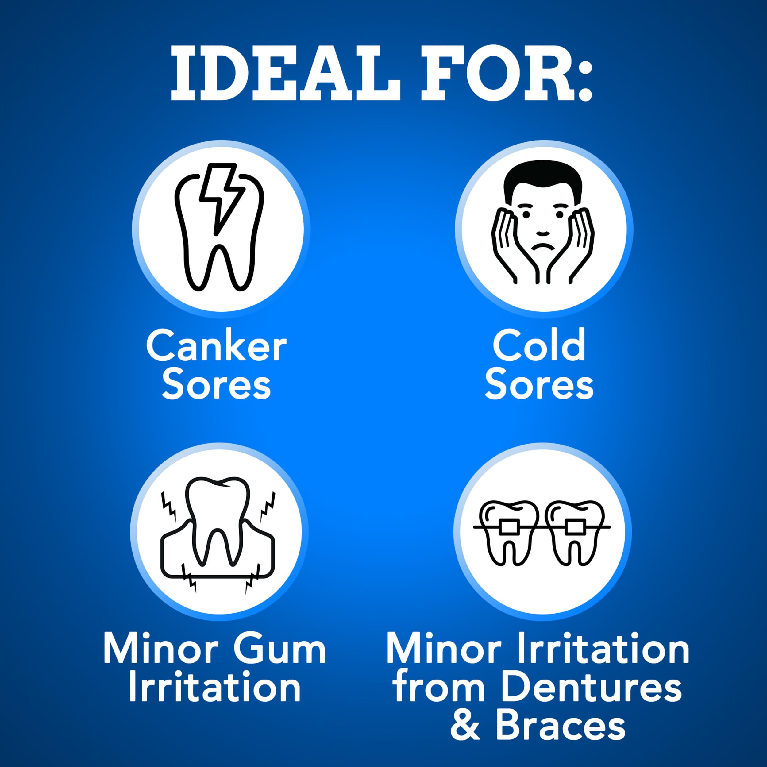 Orajel 3X for Mouth Sores: Maximum Strength Gel Tube 0.42oz- From #1 Oral Pain Relief Brand