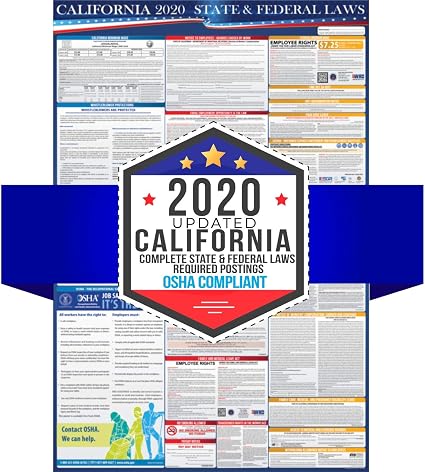 Amazon Com 2020 California State And Federal Labor Laws Poster