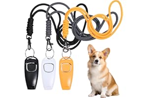 SUBANG 3 Pieces Dog Training Whistles Set with Lanyard Professional Dog Training Whistle 2-in-1 Dogs Whistles for Dogs Daily Exercise