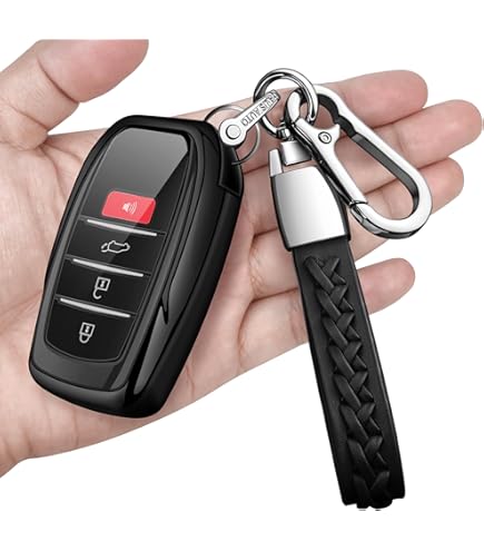 Funda De TPU Para Llavero Toyota CHR, Prado, Prius, Camry, Corolla, RAV4 – 2 Botones, Plata Y Negro, Protección Suave