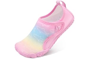 Stelle Toddler Water Shoes Kids Barefoot Non-Slip | Quick Dry Hook-and-Loop Strap with Built-In Drainage for Boys Girls-Natural Foot Movement, Beach Pool Swim Hiking Camping