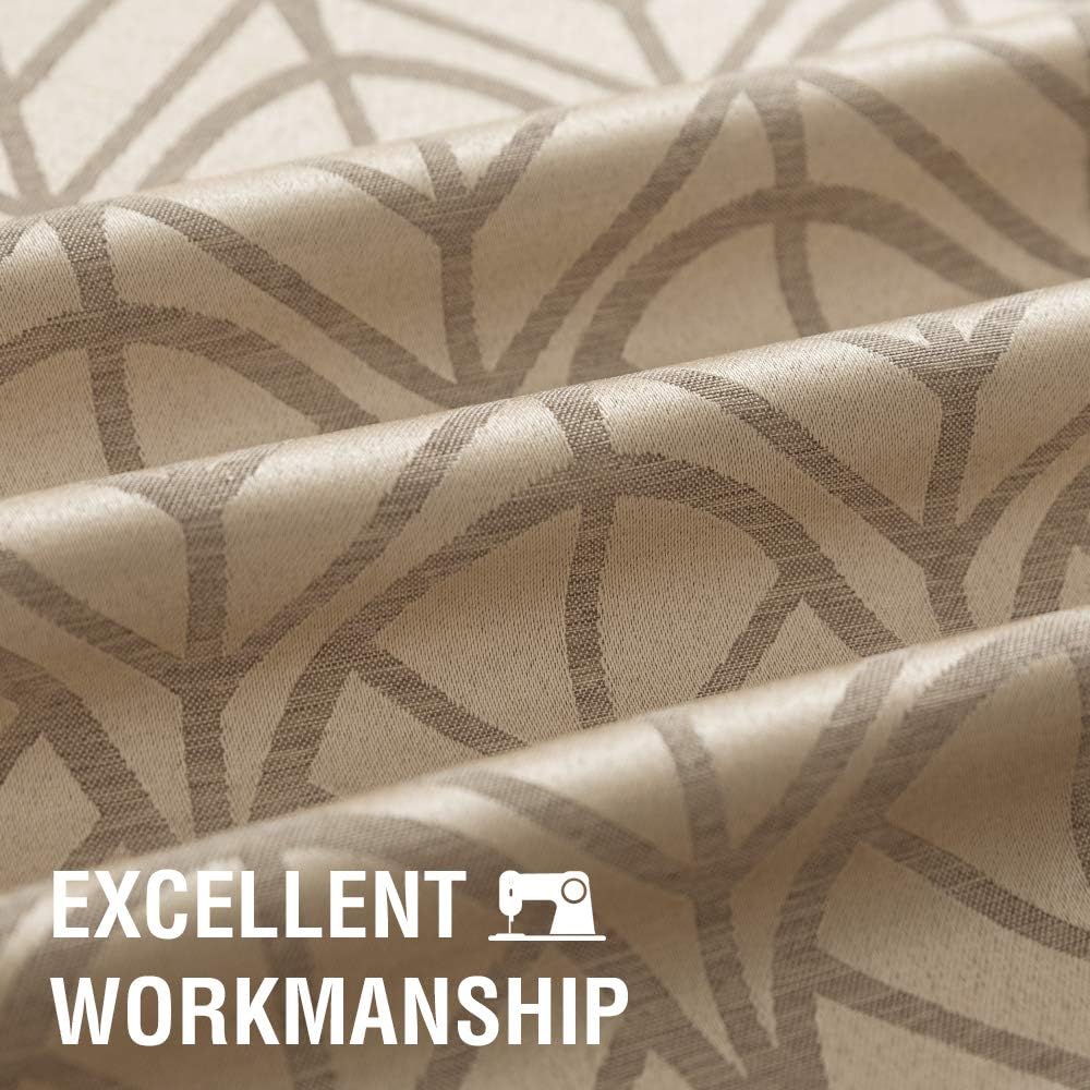 jinchan Jacquard Table Runner Length Leaf Pattern for Kitchen Restaurant Linen Textured Printed Table Cover for Dinner Holiday Parties 1 Panel 13" W x 72" L Taupe: Home & Kitchen