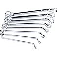 Performance Tool W1085 8Pc Offset SAE Box Wrench Set - Precision Machined with 12-Point Box End Design for Easy Access and Increased Torque