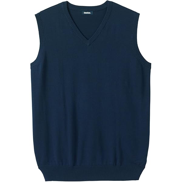 KingSize Men's Big & Tall Shaker Knit V-Neck Sweater Vest - L