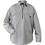 carhartt men's hickory stripe shirt denim quarter zip