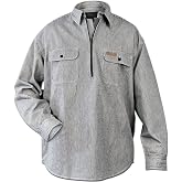 Hickory Shirt Co. Long Sleeve 1/2 Zip Shirt - Regular Length Small
