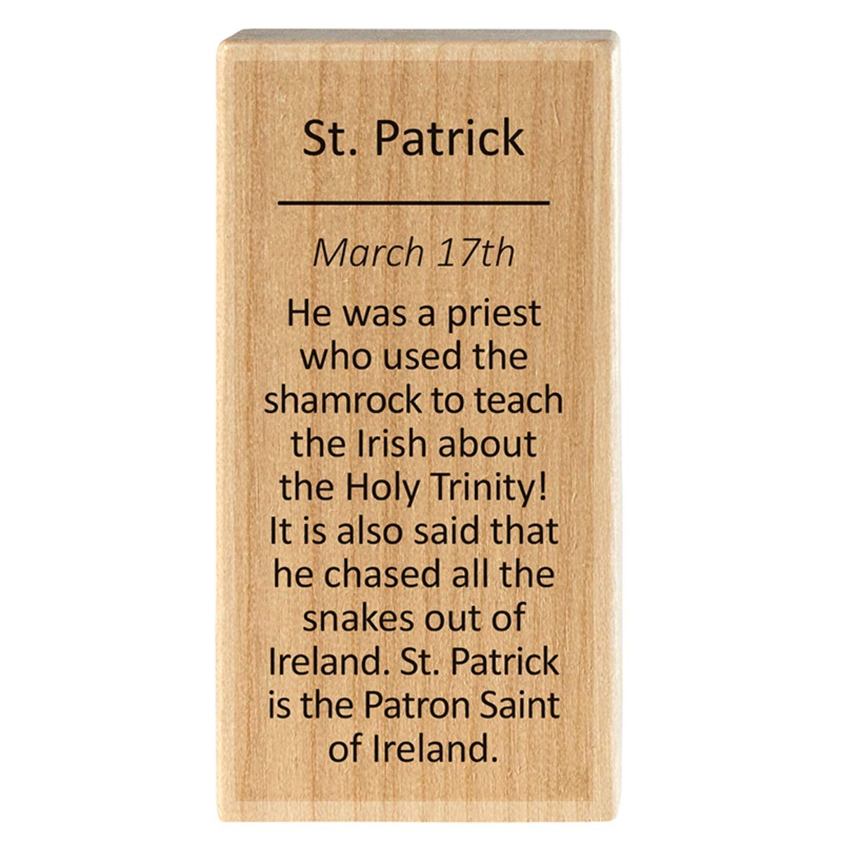 Autom St Patrick Miniature Saints Block, 2 3/4 inches