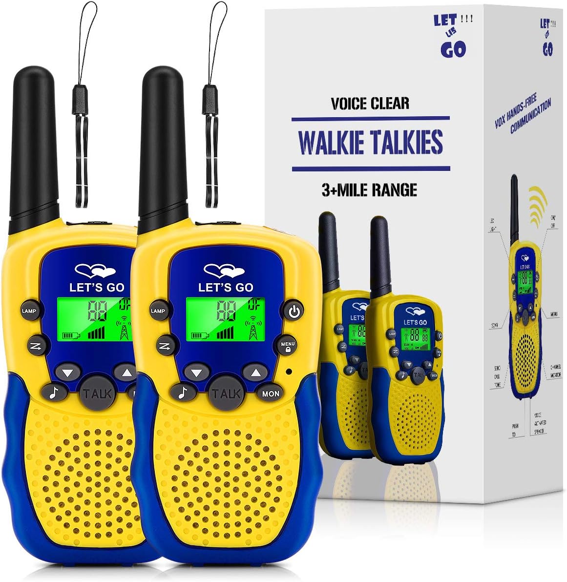 Outdoor Hunting Toys for 3-12 Year Old Boys, Tisy Walkie Talkies for Kids Toys for 3-12 Year Old Girls Christmas Birthday Presents Gifts for 3-12 Year Old Boys Girls PMR446MHz 8 Channels TSUKDJT09
