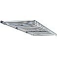 ALEKO Patio Awning | Luxury Remote Controlled Automatic Retractable Semi-Cassette | LED Lights | Motorized Canopy Upgraded 2024 | 16x10 | Gray White