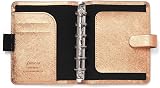 Filofax Pocket Saffiano Rose Gold Organiser PU Ring Binder 19mm 6 Rings 81x120 view 3