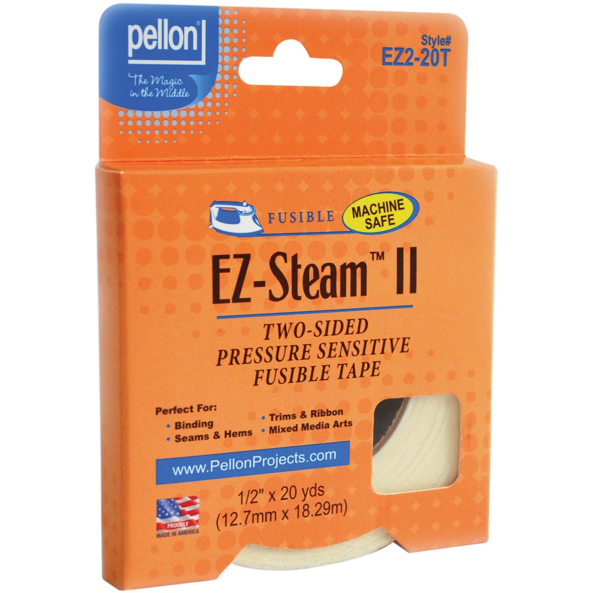 Pellon EZ-Steam II Tape 0.5-inch x 20 yd