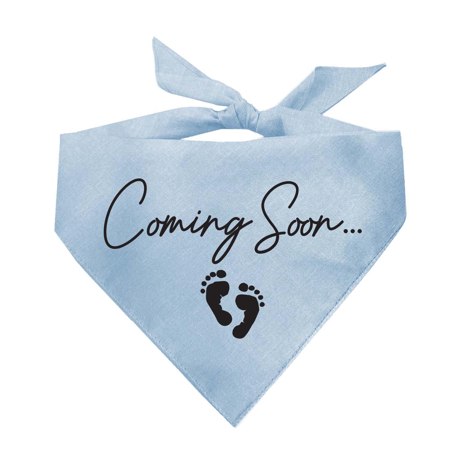 Coming Soon...Gender Reveal Baby Announcement Dog Bandana (Baby Blue OS 769)