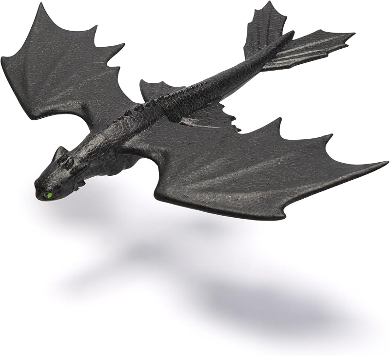 - Figurine Volante Krokmou 38 Cm - Figurine Articulée Krokmou Qui Vole Quand On La Lance - Cadeau Enfant - Jouet Enfant 4 Ans Et + Inspiré Du Film How To Train Your Dragon