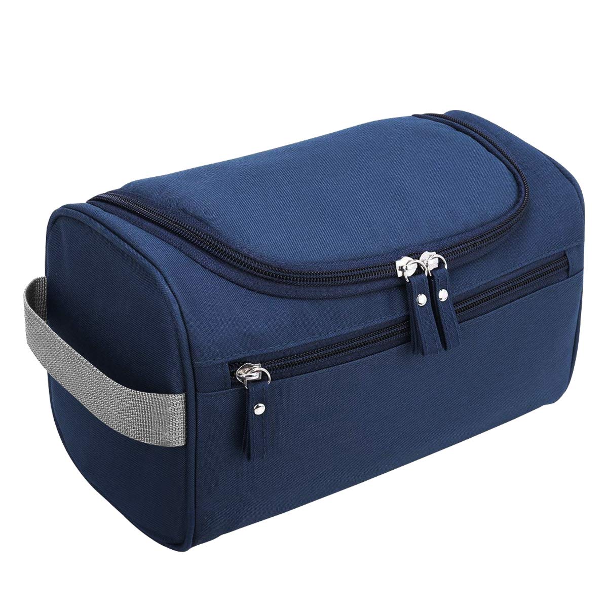 Travel Toiletry Bag Make up Bag with Hanging Hook for Toiletries Shaving Dopp Kit Cosmetics Traveling Accessories Large Wash Bag for Men Women Travel Business Gym Blue