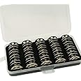 Cutex Pack of 25 Juki LU-1508N, LU-1560N, LU-563 Metal Bobbins with Storage Case