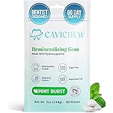 Remineralizing Gum with Nano Hydroxyapatite and Xylitol. Sugar Free, Aspartame Free, Mint Flavor. Dental Gum Designed and Developed by Dentists to Support Oral Health. 60 Count.
