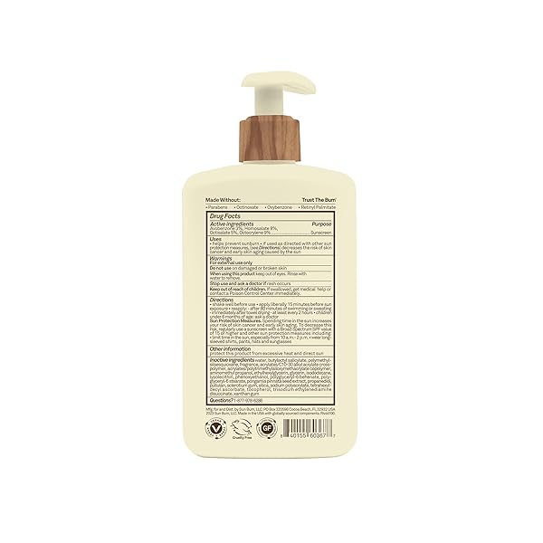 SUN BUM DAILY SPF 50 SUNSCREEN BODY LOTION| BROAD SPECTRUM MOISTURIZING SUNBLOCK WITH VITAMIN E | VEGAN AND HAWAII 104 ACT COMPLIANT (OCTINOXATE & OXYBENZONE FREE) | DERMATOLOGIST TESTED | 8 FL OZ