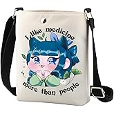 TSOTMO Cute Anime Gift I Like Medicine More Than People Crossbody Bag Apothecary Anime Diaries Gift for Sister