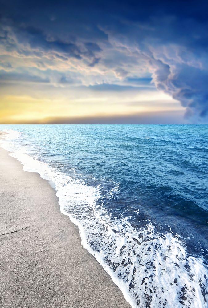 Amazon Com Aofoto 3x5ft Beach Coastline Backdrop Sea Waves Photography Background Seaside Vacation Sky Clouds Seascape Sunlight Photo Studio Props Artistic Portrait Summer Holiday Trip Nature Scenic Wallpaper Camera Photo