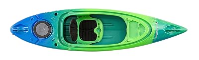 Perception Flash 9.5 | Sit Inside Kayak for Fishing and Fun | Two Rod Holders | Multi-Function Dash | 9' 6" | Earth (9331900190)