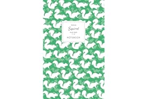 Squirrel Notebook - Ruled Pages - 5x8 - Premium: (Spring Green Edition) Fun notebook 96 ruled/lined pages (5x8 inches / 12.7x