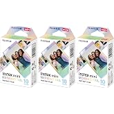 Fujifilm Instax Mini Mermaid Tail Film Bundle | 30 Prints). Metallic Mermaid Border. Compatible with Instax Mini Cameras and Printers, (3 Pack), (10 Exposures)