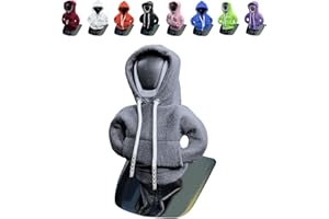 vvag Gear Shift Hoodie,Universal Shift Knob Hoodie, 4.7 Inch Car Shifter Stick Protector Decoration, Funny Hoodie Car Gear Shift Cover, Auto Interior Accessories Shifter Hoodie (Grey)