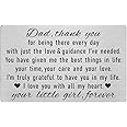 Laluminter Dad Gifts from Daughter - Thank You Dad Engraved Wallet Card Inserts - Father Fathers Day Christmas Keepsake