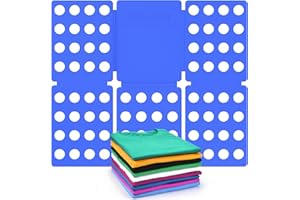 GENIUSIDEA Shirt Folder Mini Folding Board Durable Plastic Shirt Folding Board Easy to Fold Shirts Board Clothes Folding Board Laundry Folder Board Folding Tool for Kids and Adults Blue