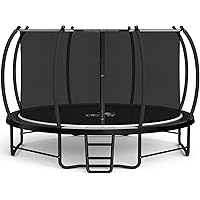 Picture of BCAN Trampoline 8FT 10FT 12FT 14FT 15FT 16FT Recreational Trampoline with Enclosure for Kids Adults, ASTM Approved, Outdoor Trampoline with Wind Stakes and Ladder for Kids Apex Series