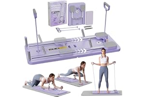 Upgraded Pilates Reformer machine shaped like an abdominal board with wheels