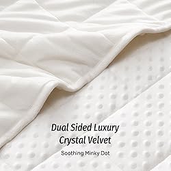 Wemore Minky Dot Weighted Blanket for Adults Queen
