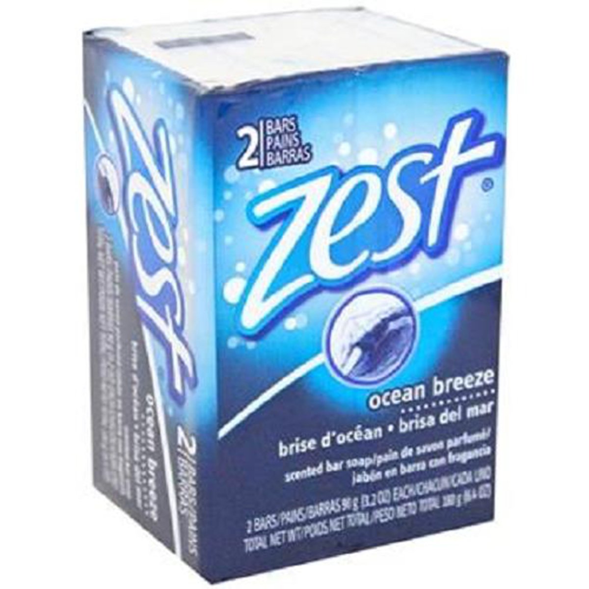 Zest, Bath Soap Ocean Breeze, Count 1 (90Gr) Soap/Body Wash/Shaving