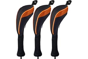 Andux 3 Pack Long Neck Golf Hybrid Club Head Covers Dial No. Tag CTMT-01