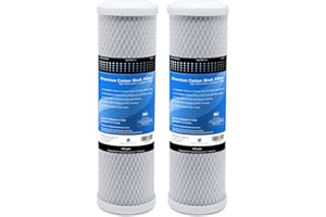 AquaRenaissance Premium 0.5 Micron Carbon Block 2.5 x 10 inch CTO Water Filter Cartridge Replacement, 95% VOC & PFAS Reductio