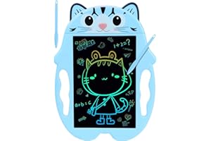 LCD Writing Tablet for Kids,8.5 inch Colorful Screen Cat Drawing Doodle Pad,Erasable Electronic Digital Writing Educational a