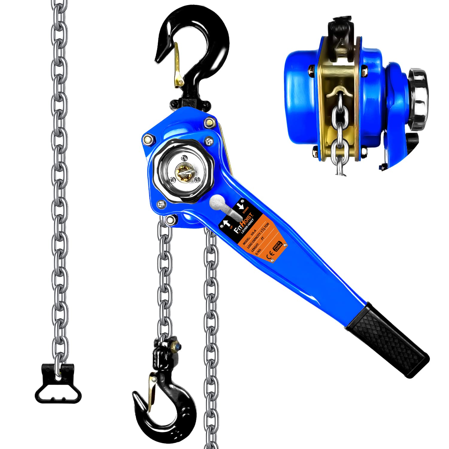 FITHOIST Lever Chain Hoist 3300LBS Capacity 10FT