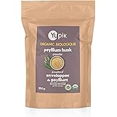 Yupik Organic Psyllium Husk Powder 8.8oz, 95% Purity, Soluble Fiber, USDA Certified, Non-GMO, Vegan, Gluten-Free, Unflavored,