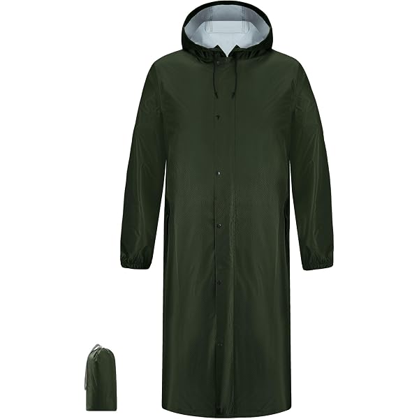 Amazon.com: AIMLYXEE Men's Reusable EVA Long Raincoat, Windproof