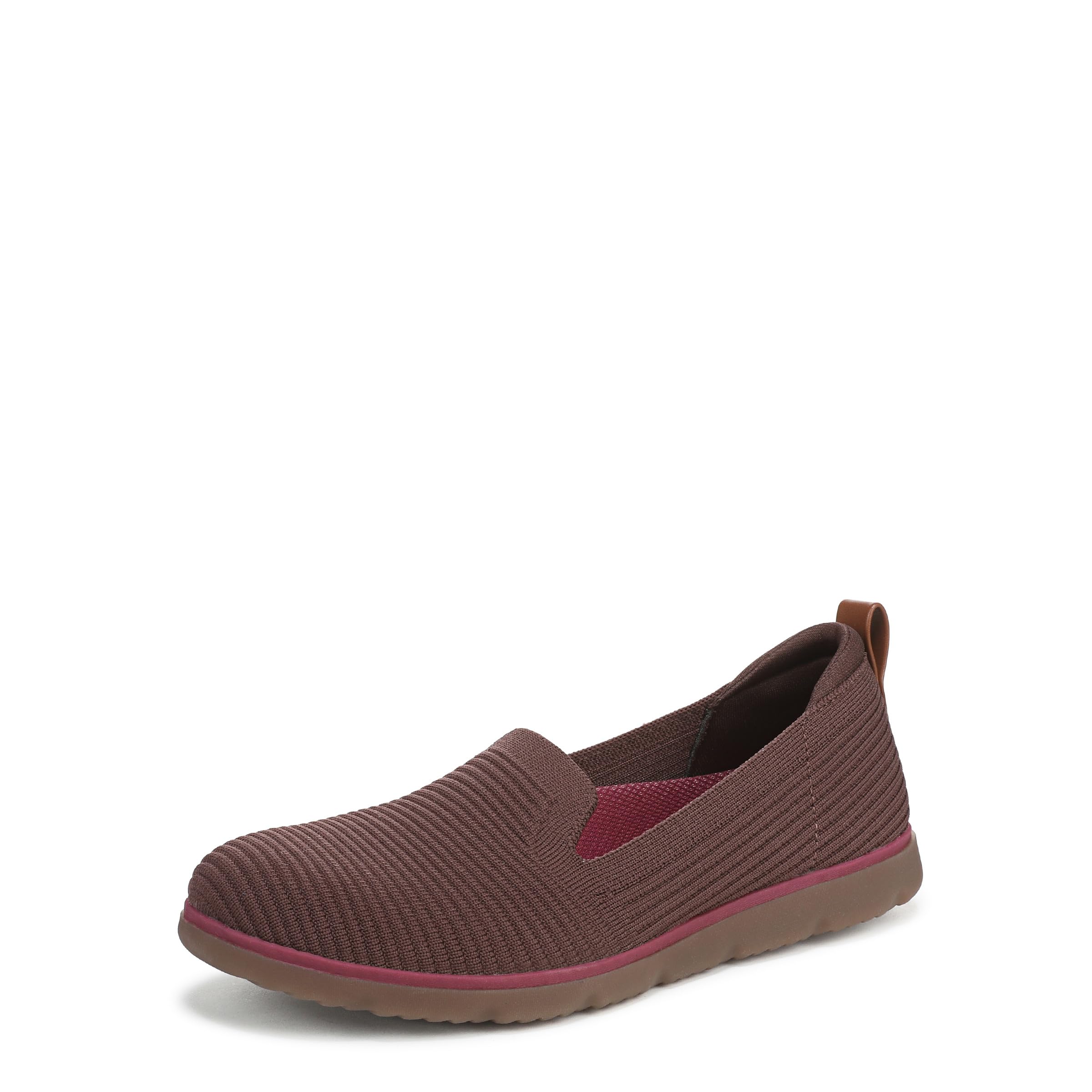 Ryka Womens Effortless Slip On Slip On Shoes Chicory Brown Knit Fabric 10 W