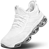 Pozvnn Mens Running Shoes Air Cushion Slip on Walking Tennis Sneakers Fashion Casual Breathable Trail Sport Gym
