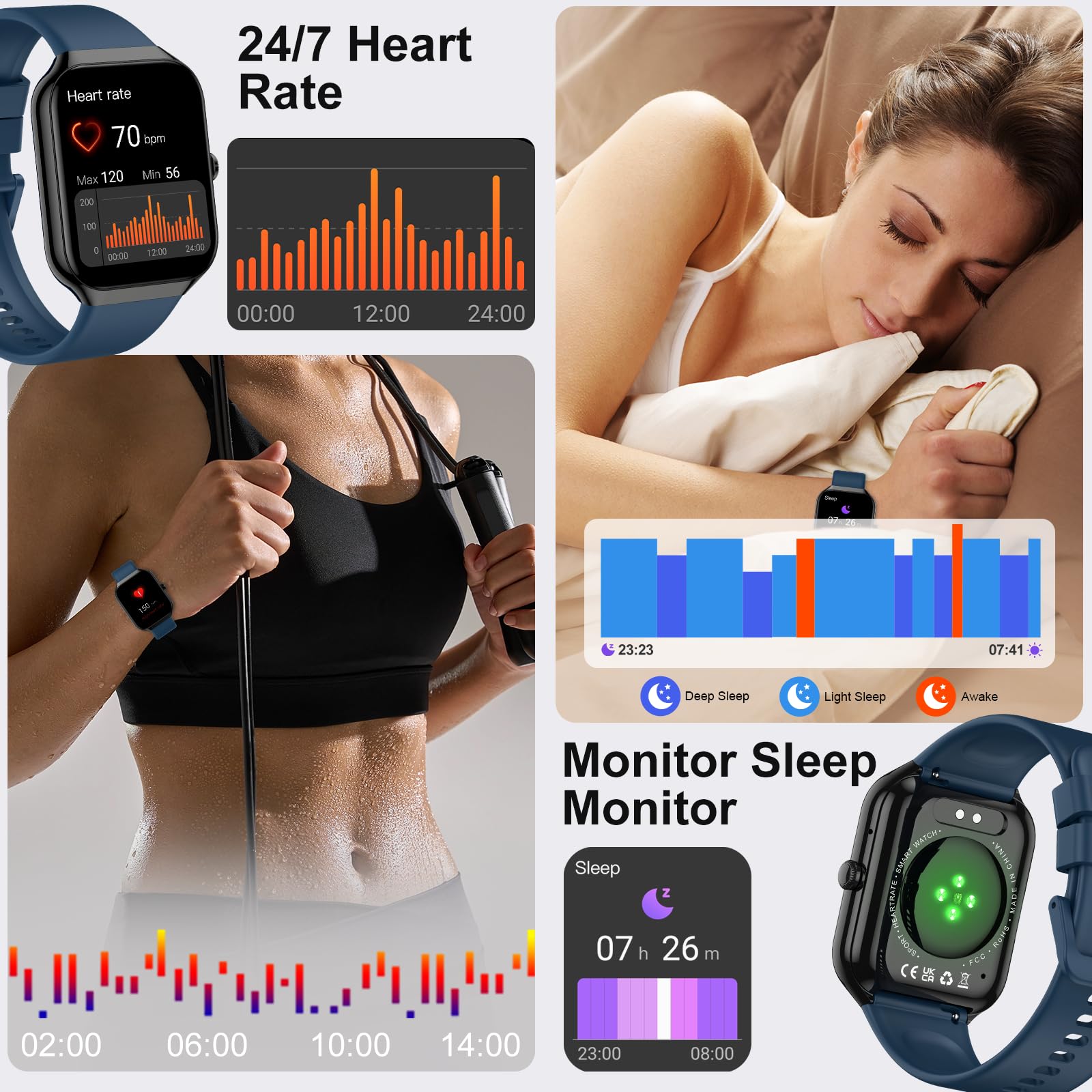 Smart Watch for Men Women Answer/Make Calls, 1.96