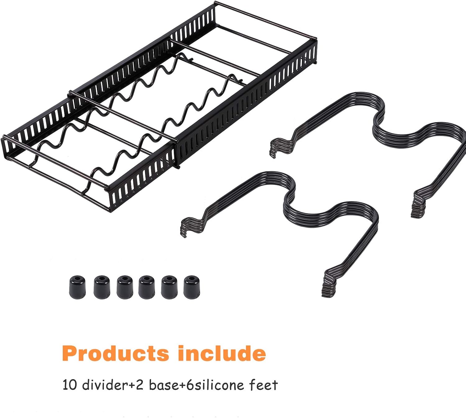 Pot Organizer Rack for Cabinet,Expandable Pot Organizer Rack, Pans Pots Lid Organizer Rack Holder,Kitchen Cabinet Pantry Bakeware Pot Lid Holder，Organizer Rack Holder with 10 Adjustable Compartments: Home Improvement