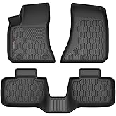AUTOBULL Floor Mats Compatible with 2011-2023 Dodge Charger RWD & Chrysler 300 Rear-Wheel Drive ONLY, All Weather TPE Floor Liners, Custom Fit Car mats, 1st & 2nd Row, Black