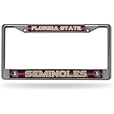 Rico Industries NCAA 12" x 6" Silver Bling Chrome Car/Truck/SUV Auto Accessory