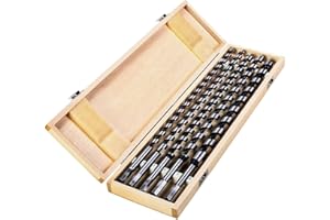 uyoyous 5pcs 460mm Auger Drill Bit for Wood 18 Inchs Ship Auger Long Drill Bit 12/14/16/18/20mm Diameter for Wood Hex Shank L