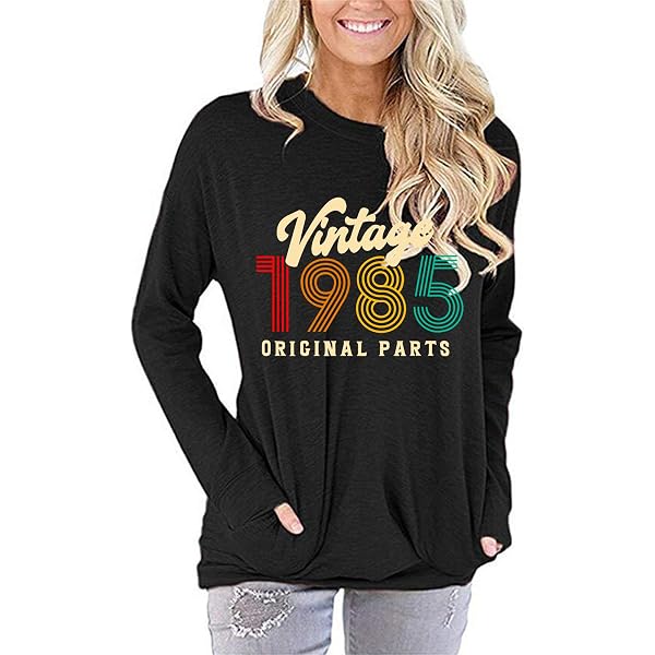 Women's 40th Birthday Shirt – Vintage 1985 Retro Tee, Short Sleeve, Casual Party Top