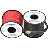 18 Gauge Wire 100% Copper Silicone Wire 100FT Black + 100FT Red, Flexible 18 AWG Stranded Electrical Wire for Automotive, Battery, UAV, Motor, Solar | Rated 600V 200℃