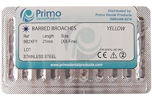 Primo Dental Products BB4XFP Barbed Broaches, Fine Purple (Pack of 10)