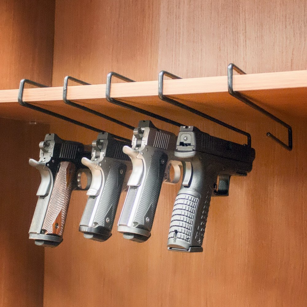 Gun Pistol Handgun Rack Safety Hanger Holder Hook Storage Safe